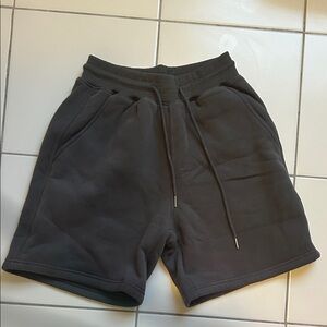 Men's Black Comfrt Fleece Drawstring Shorts